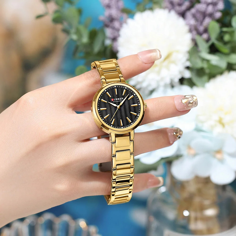 CURREN Womens Watch 32mm Fashionable Stainless Steel Girl Clock Outdoor Travel Women Wrist Watches 250606
