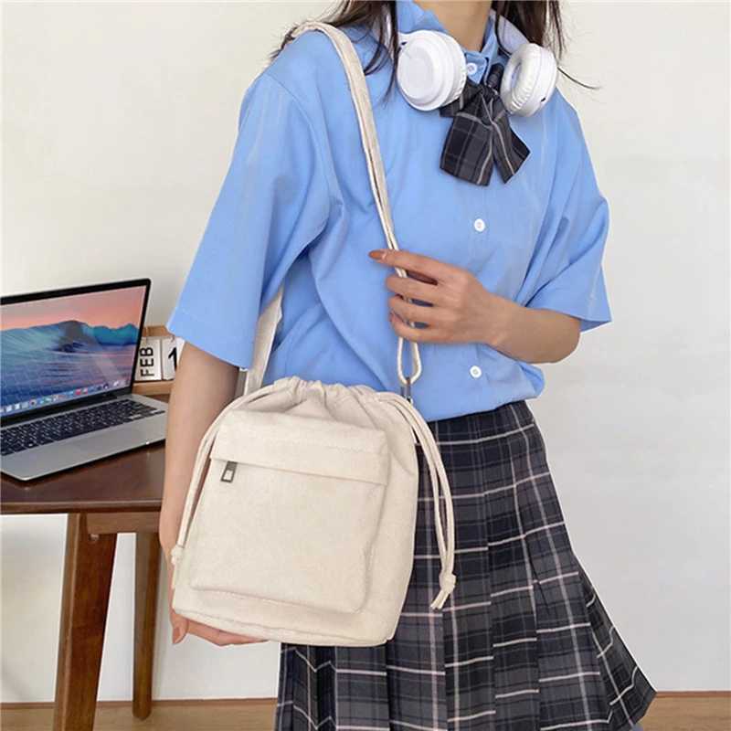 Korean Version Crossbody Bag Women Pleated Drawstring Pocket Opening Nylon Shoulder Satchel Fashionable Niche Casual XJ250610
