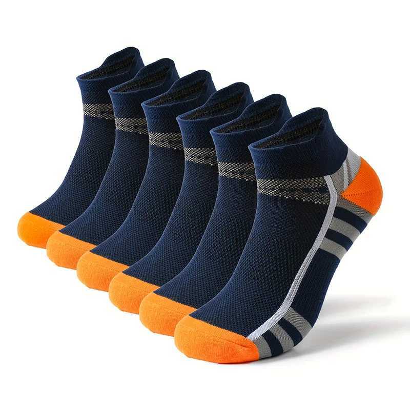 High Quality 6 Pairs Mens Sports Socks Casual Breathable Comfortable Running Man Socks New Plus size EU39-46 Z250610