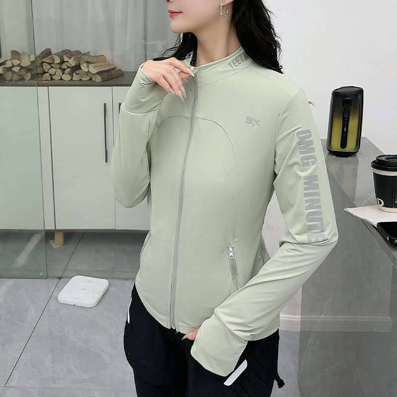 Designer Clothing 2025 Ice Silk Sun Jacket For Women Summer 2025 New Stand Collar Slim Fit Thin Breathable UV Protection Short Coat