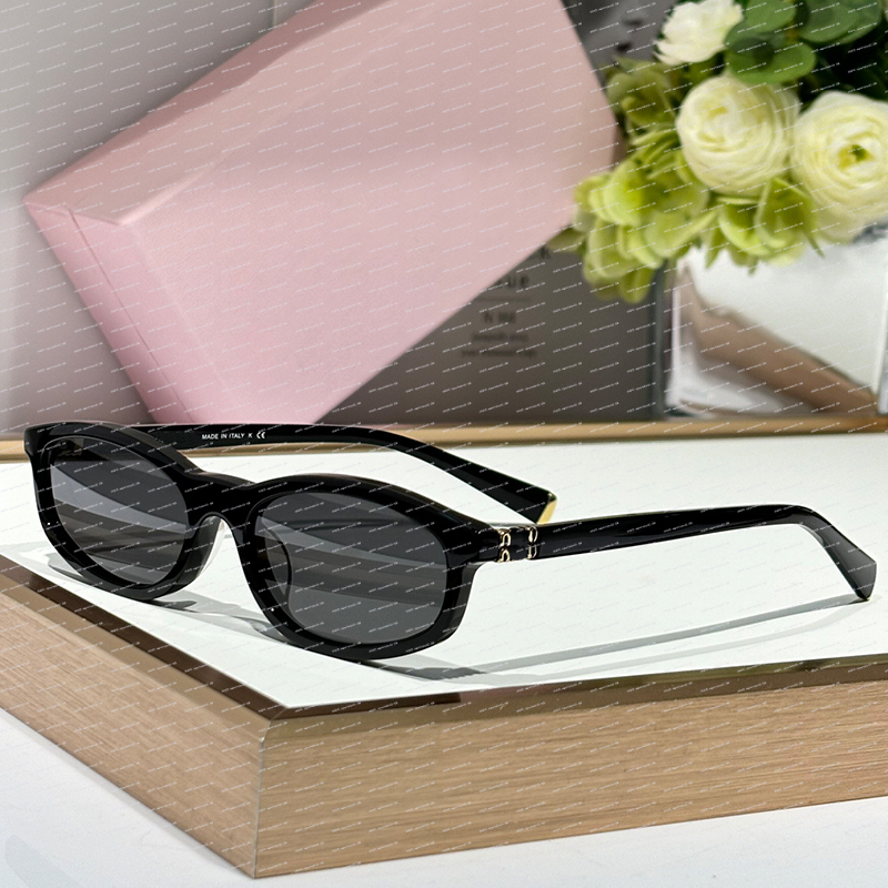 Sunglasses for women Luxury quality MINI SMU06 Electroplated decorative Small Square glasses Black sports style designer sunglasses UV protection original box