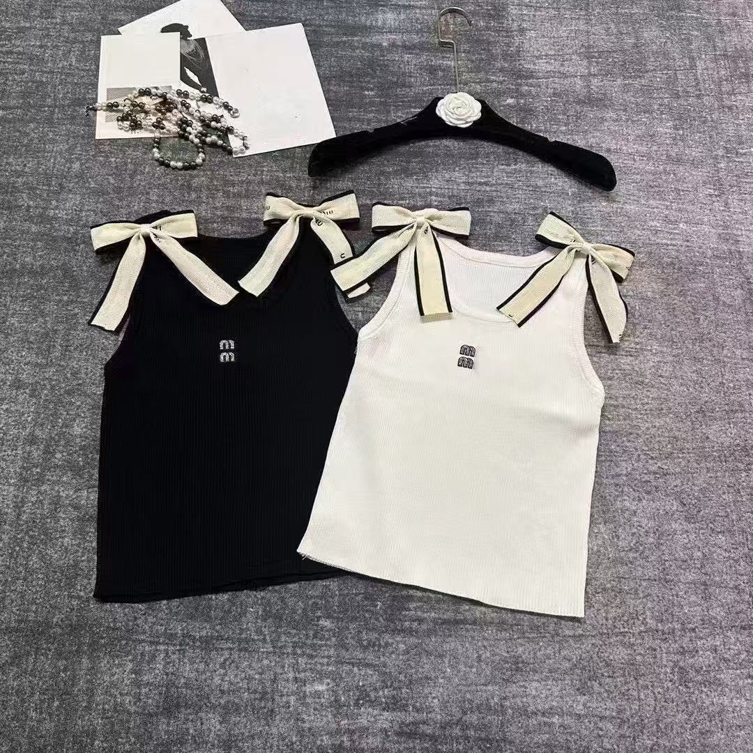 Woman designer tank top sexy halter tops summer womens crop top knits tanks diamond vest top tees tops short street round shirt sleeveless tank top