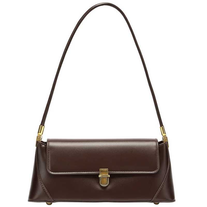 Armpit bag retro niche design high-end solid color one-shoulder portable genuine leather womens bag spring and summer versatile XJ250610