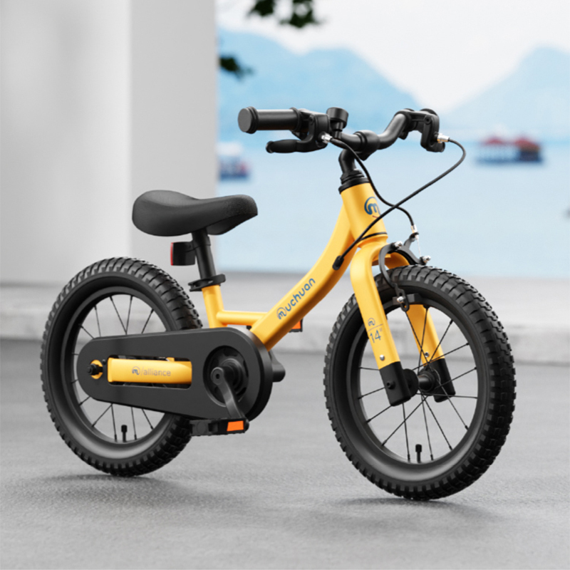 Sturdy Durable 12-Inch 2-in-1 Muchuan Riding Bicycle with Transparent Chain Case - Converts from Balance Bike to Pedal Bike for Ages 2-5