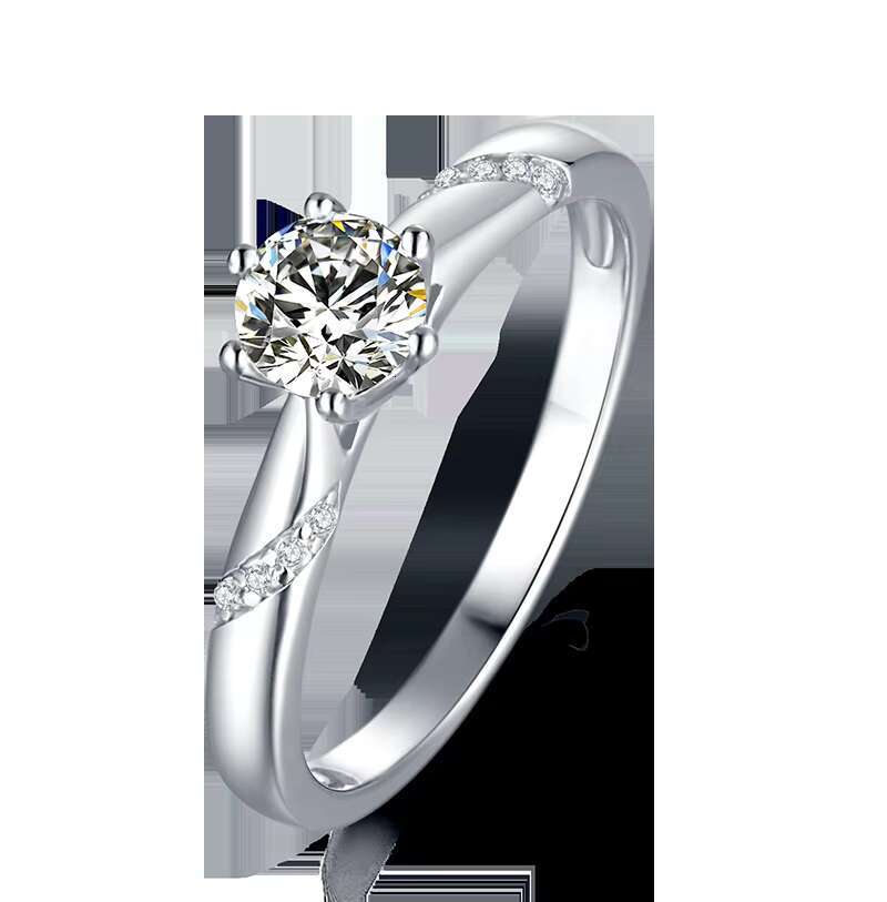 Ring Moisssanite High End Lady Jewelry 925 Sterling Silver Moissanite Ring