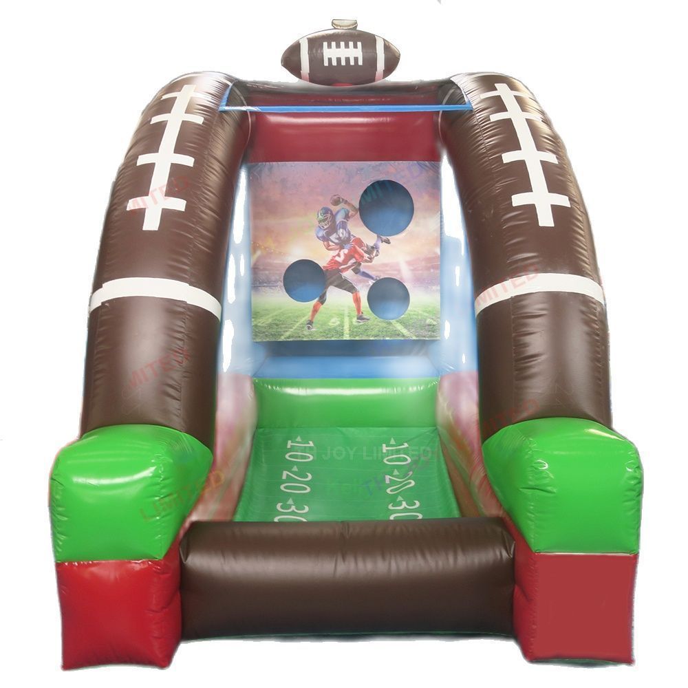 Free shipping 3mLx2mWx3mH (10x6.5x10ft) with 6balls Outdoor Activities commercial inflatable rugby tossing sport game for sale