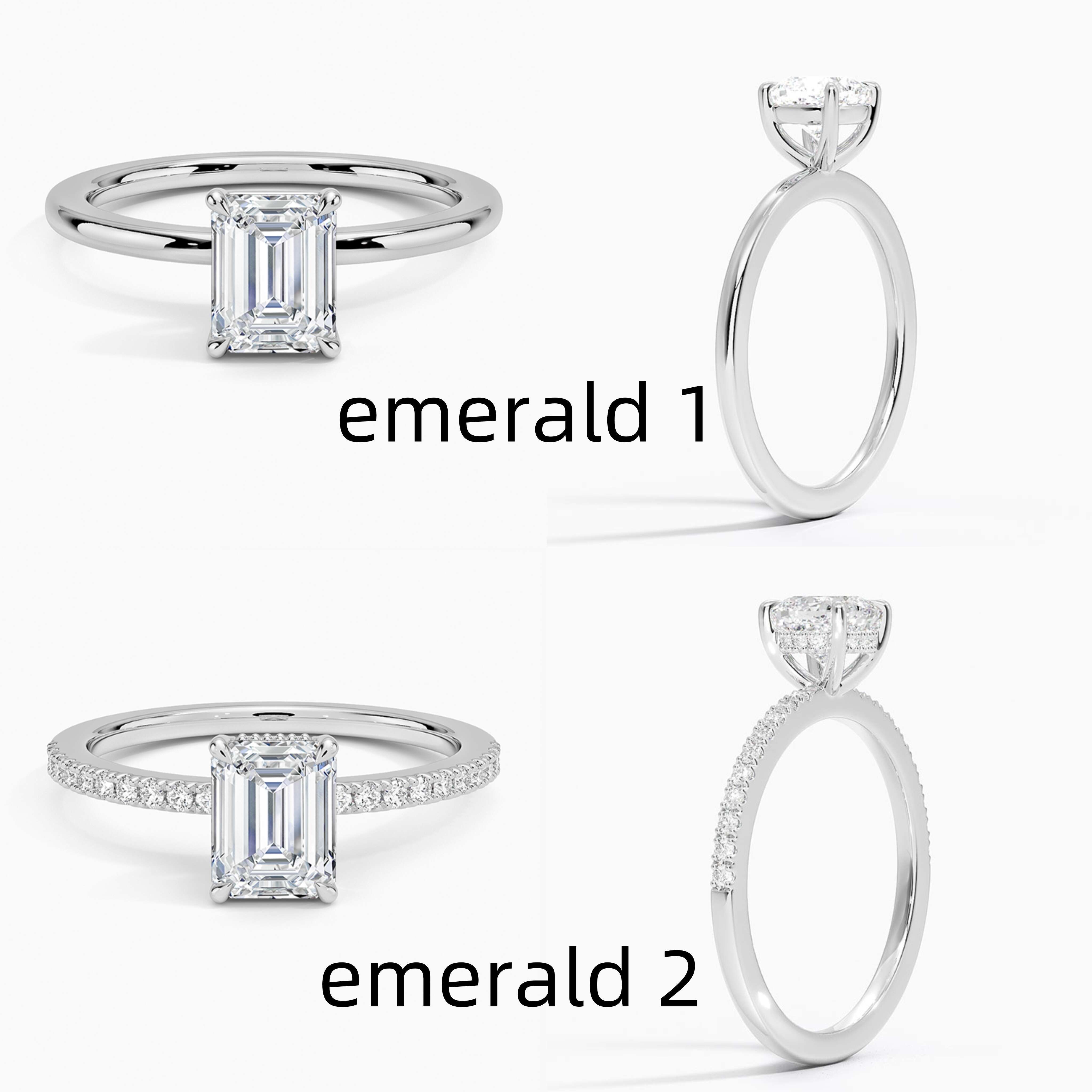 IGI 1CT DEF VS VVS2 Different Main Gemstone Designs Fine 14k White Gold Lab Grown Diamonds Jewelry Rings