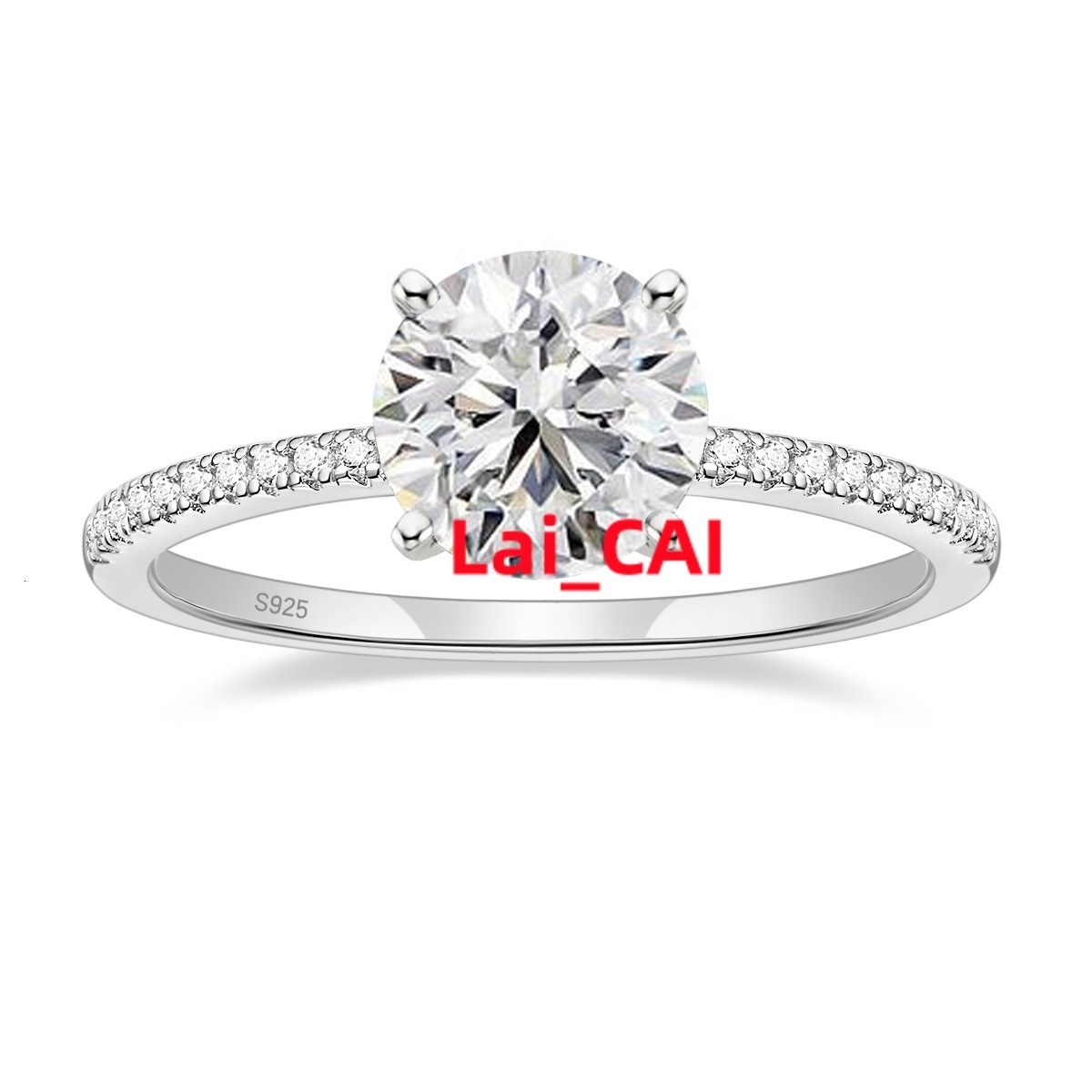 OAHLAN Fine Jewellery Womens Sterling Silver 925 Engagement Wedding Ring 1.2CT Moissanite Ring with Certificate