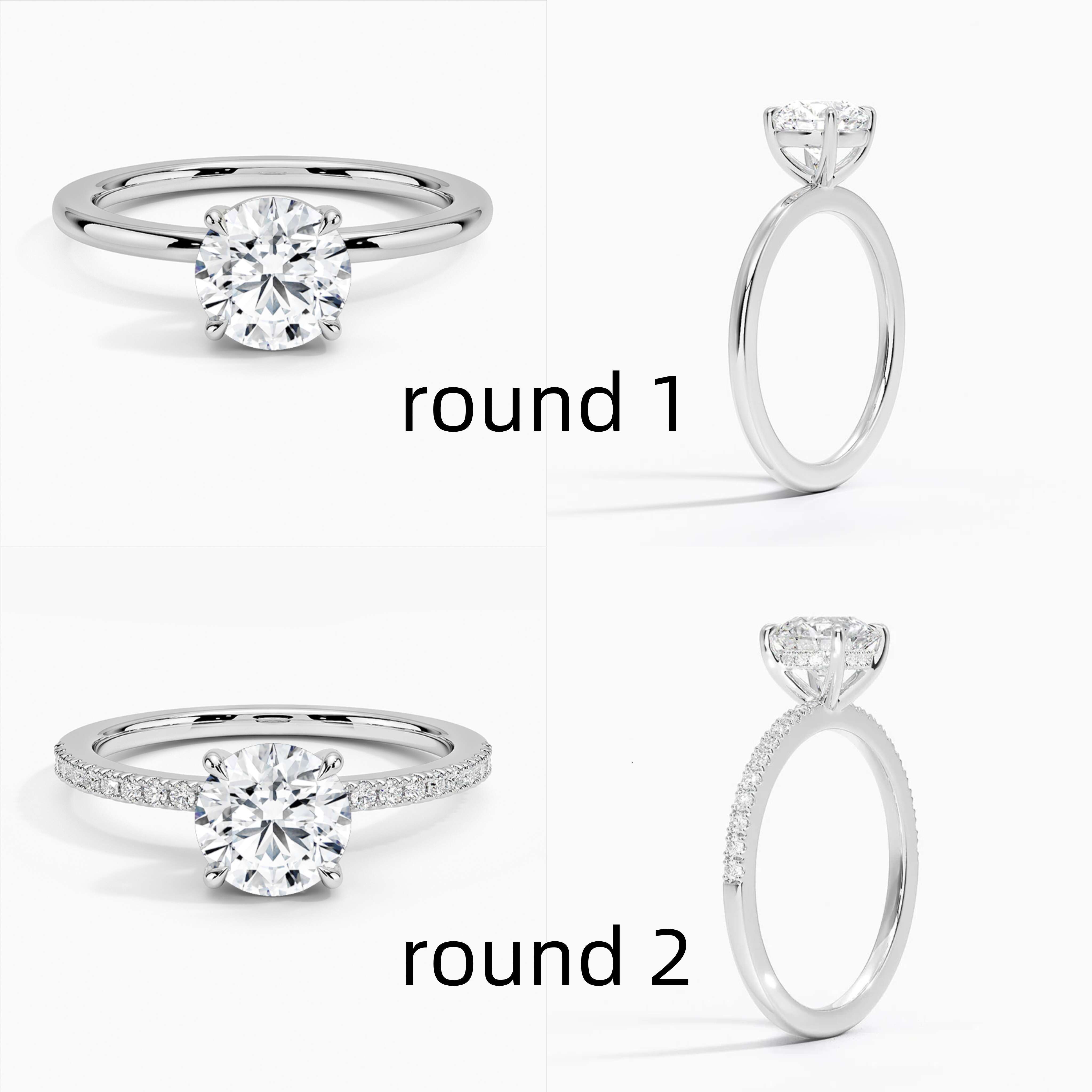 IGI 1CT DEF VS VVS2 Different Main Gemstone Designs Fine 14k White Gold Lab Grown Diamonds Jewelry Rings
