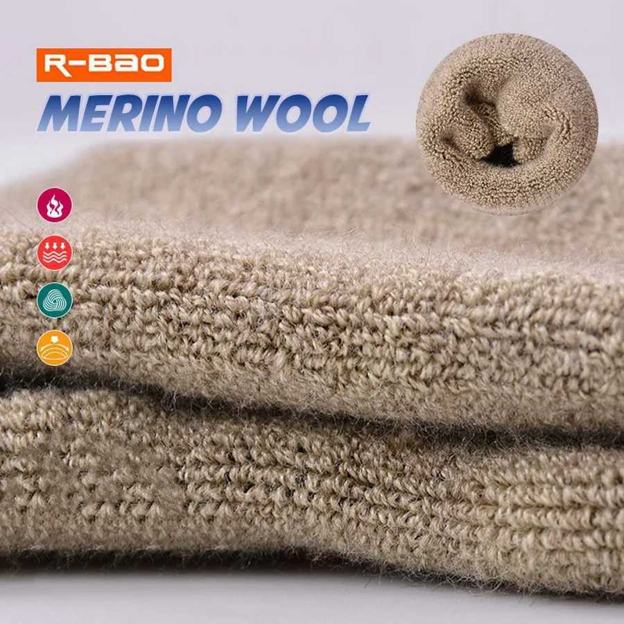 2 Pairs Merino Wool Thermal Socks For Men Women Winter Keep Warm Ski Hiking Socks Sports Outdoor Thermosocks Thicken M L XL Z250610
