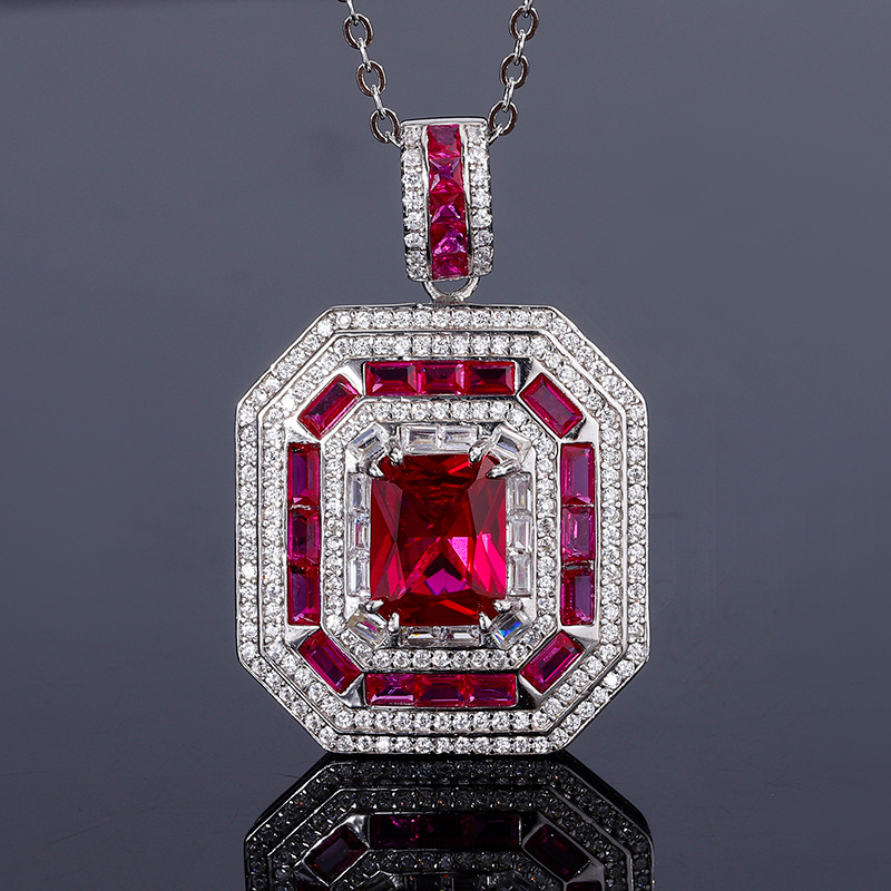 New S925 Silver Faux Colored Gemstone Square Watch Set, Luxurious 8x10mm Design, Stylish Women's High-End Jewelry Watch, Perfect Gift Choice