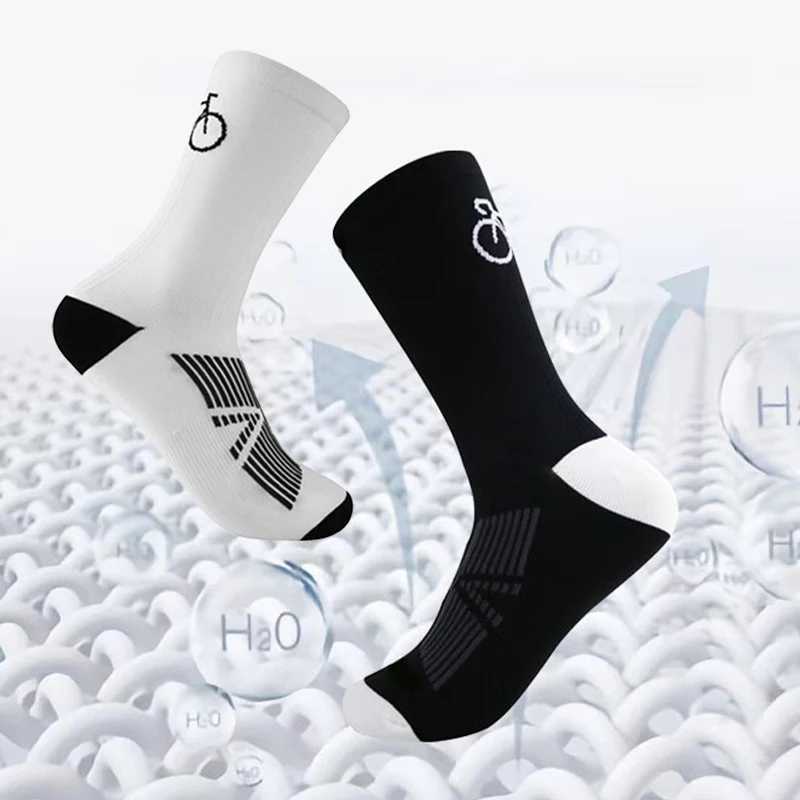 5 Pairs Mens Cycling Socks MTB Bike Socks Breathable Mesh Road Socks Men Women Mid Tube Outdoor Sport Racing Socks Z250610