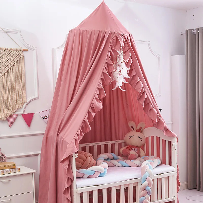 Baby Mosquito Net for Crib Hung Dome Lacework Bed Canopy Tent Curtain Antimosquito Shade Girls Princess Room Decor Screen 250604