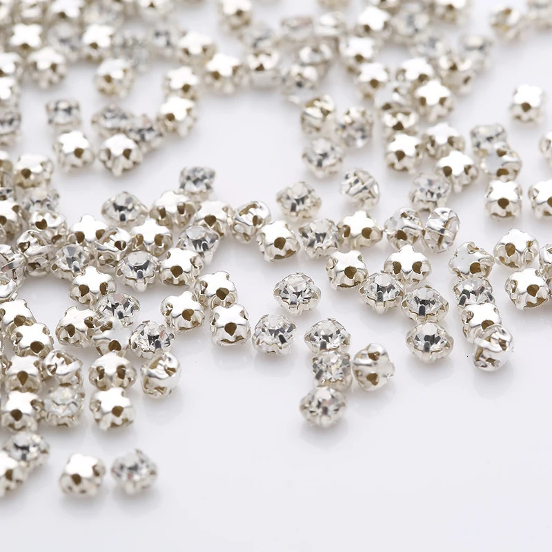 Sell At Loss RESEN Top Quality 310mm Sliver Claw Sew On s Clear Crystal Color Base Sewing Stone DIY Decoration 250606