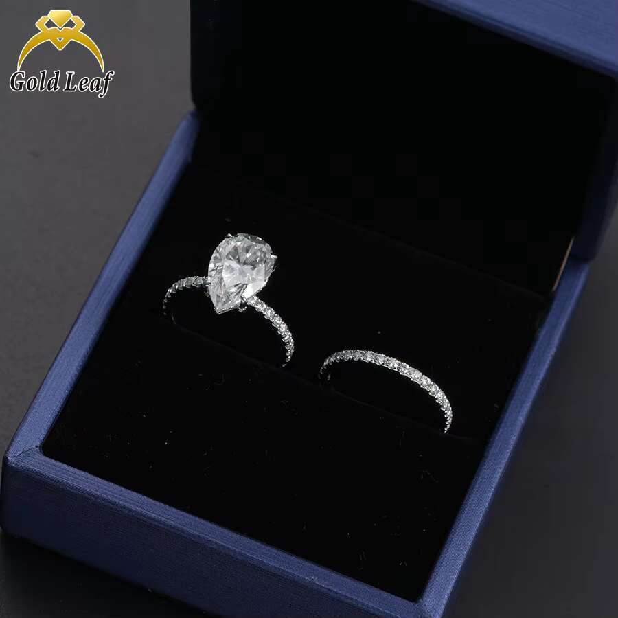 GIA IGI Certified CVD HPHT Lab Grown Created Diamond 14k 18k Solid Gold Rings Pear Engagement Ring Fine Jewelry Rings for Women