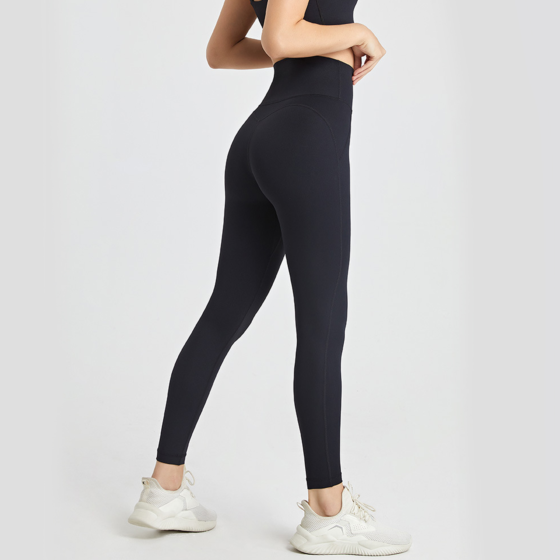 T-Line Free High Waisted Hip Lifting Yoga Pants Tummy Tucking Nude Running Exercise Leggings