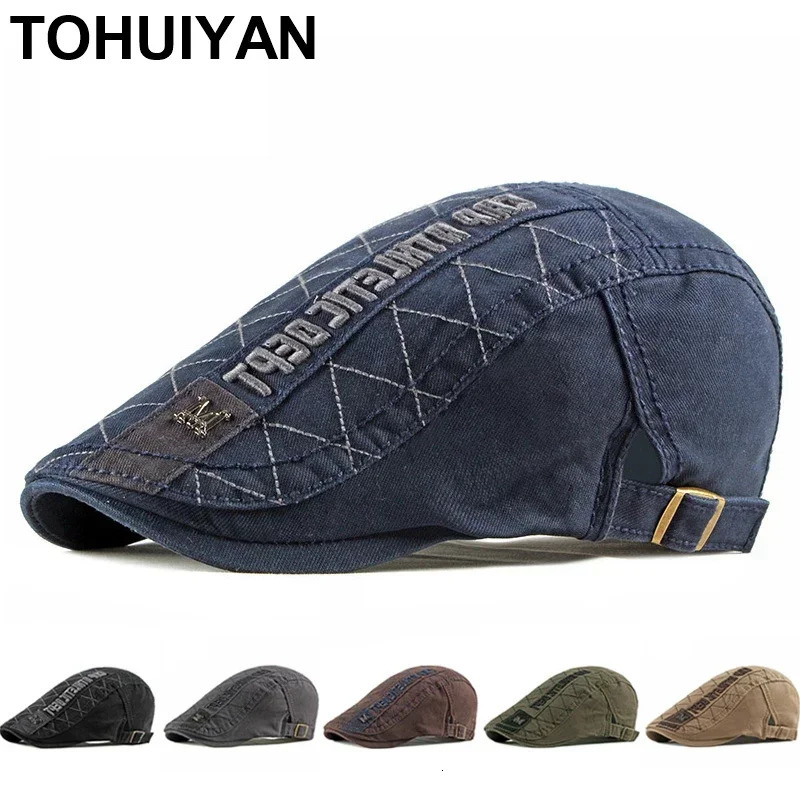 Summer Mens Hats Letters Embroidery sboy Caps Outdoor Gorro Hombre Boinas Beret Hat Retro Driver Flat Cap For Women 250610