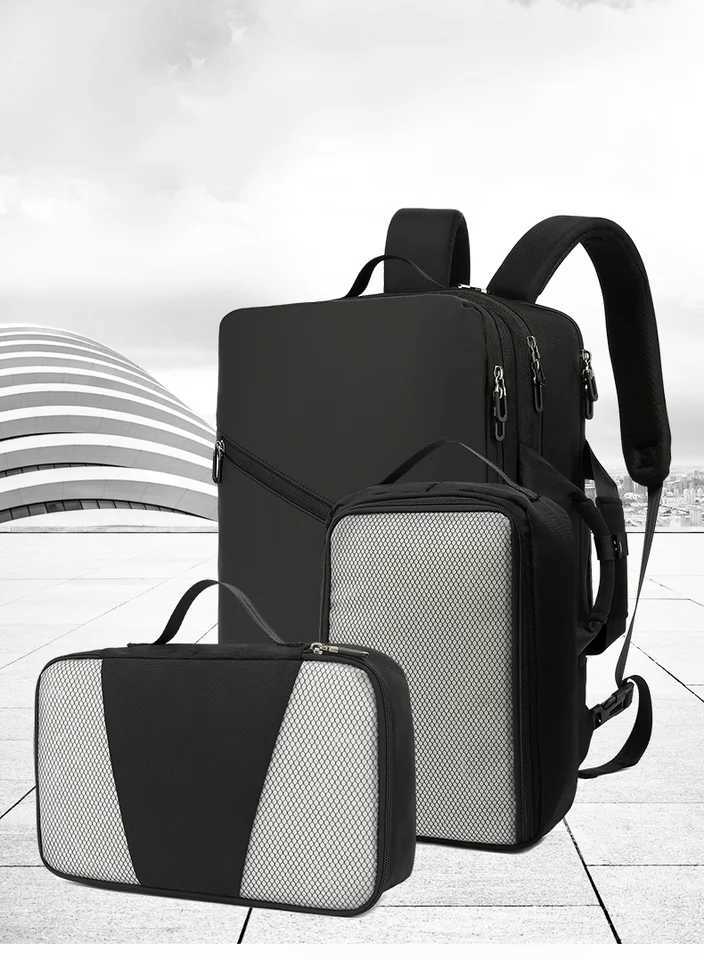 New Business Backpack Mens Multi-Functional Travel Bag Commute Laptop Bag Durable Double Shoulder Pack for Men W250610