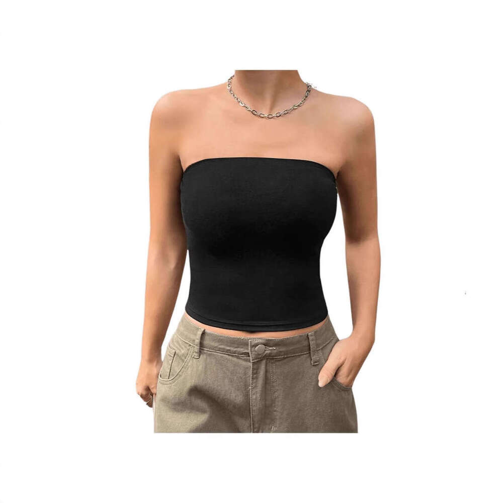 Tube Top Pure Desire High-End Sense Vest Design Short Slim Sexy Hot Girl Women's Clothing B5