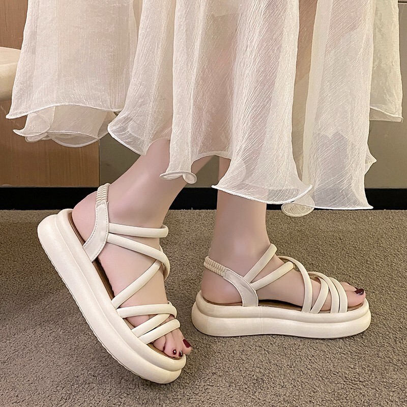 Roman Sandals For Women Thick Sole Summer New sandal Casual Versatile Fashion Fairy Style Palm Anti Slip Beach Shoes Ddmysaturn