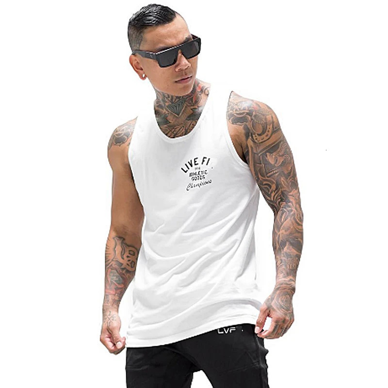 Mens Cotton Bodybuilding Undershirt Tank Tops Gym Fitness Sleeveless Shirt Male Singlet Summer Clothing Casual Basketball Vest 250609