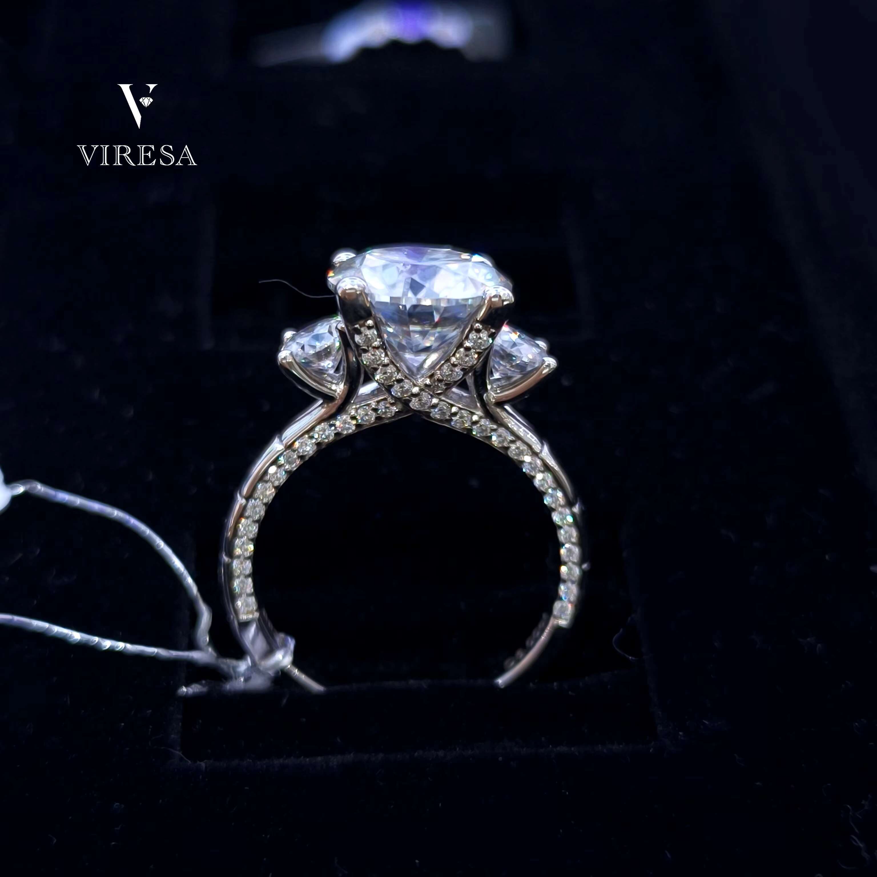 Luxury 925 Sterling Silver Moissanite Wedding Ring for Women Jewelry
