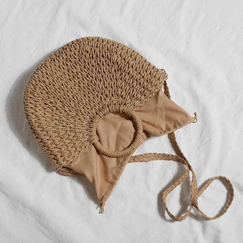 Straw Woven Handbags for Women Summer Beach Bags Vintage Casual Shoulder Crossbody Bags Large Capacity Basket Totes XJ250610
