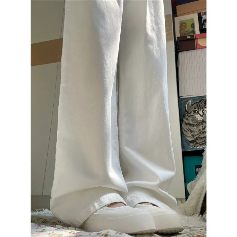 Plus Size HighWaisted WideLeg Jeans Womens LooseFit Slimming Draped StraightLeg Long Pants SpringSummer 2024 Collec 250609