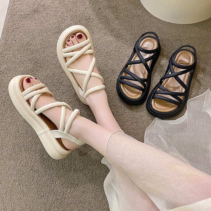 Roman Sandals For Women Thick Sole Summer New sandal Casual Versatile Fashion Fairy Style Palm Anti Slip Beach Shoes Ddmysaturn