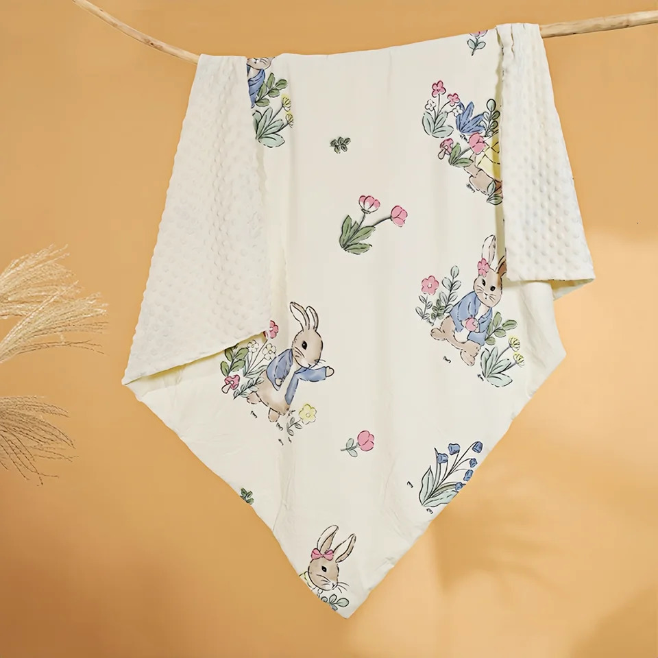 blanket Unisex Boys Girls Super Soft Crib Blanket Double Dot Lined Bed Blanket born Toddler Stroller Crib Blanket 250527