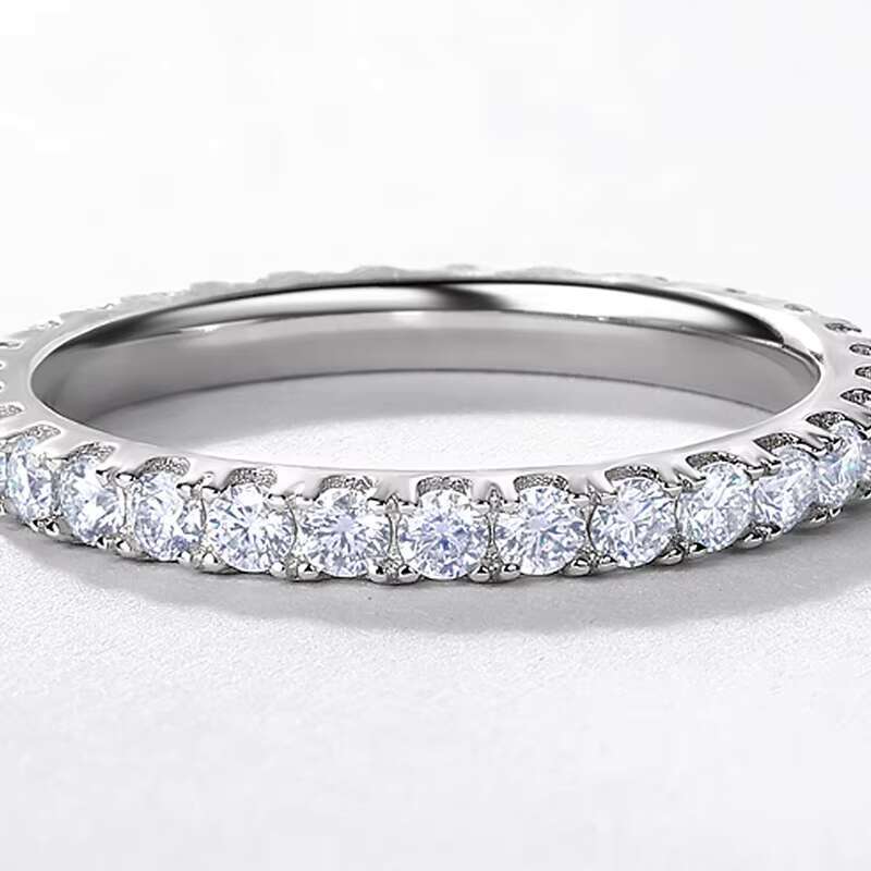 18k Full Diamond White Gold Ring Diamond Engagement Ring Vvs Moissanite Diamond Jewelry