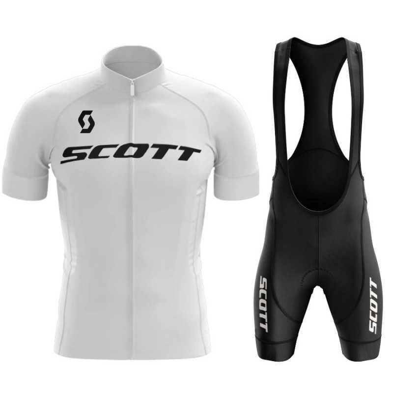 Scott Summer Road Bike Clothing Breathable Mountain Bike Cycling Suit Mens Short Sleeve Top and Pants H250611