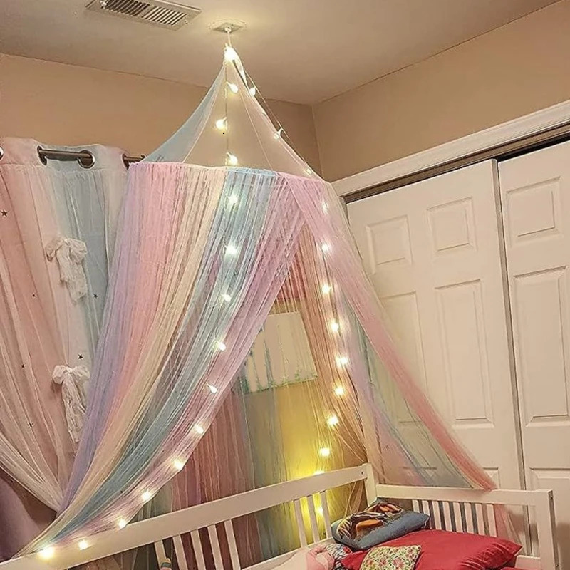 Stylish Bed Net for Girls Large Rainbows Bedroom Create a Magical Perfect Decoration Travel A2UB 250604z