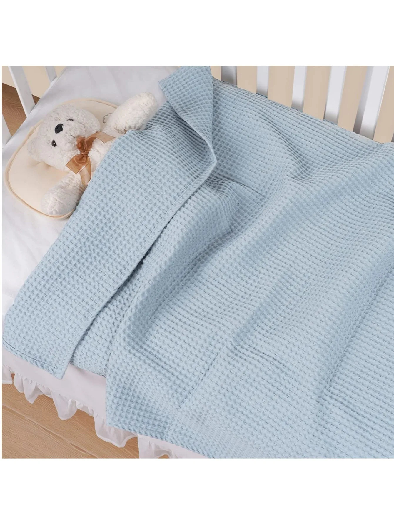 Waffle blanket Personalized Super Soft born Cotton Bedding Knitted Gift Blanket Muslin 250527