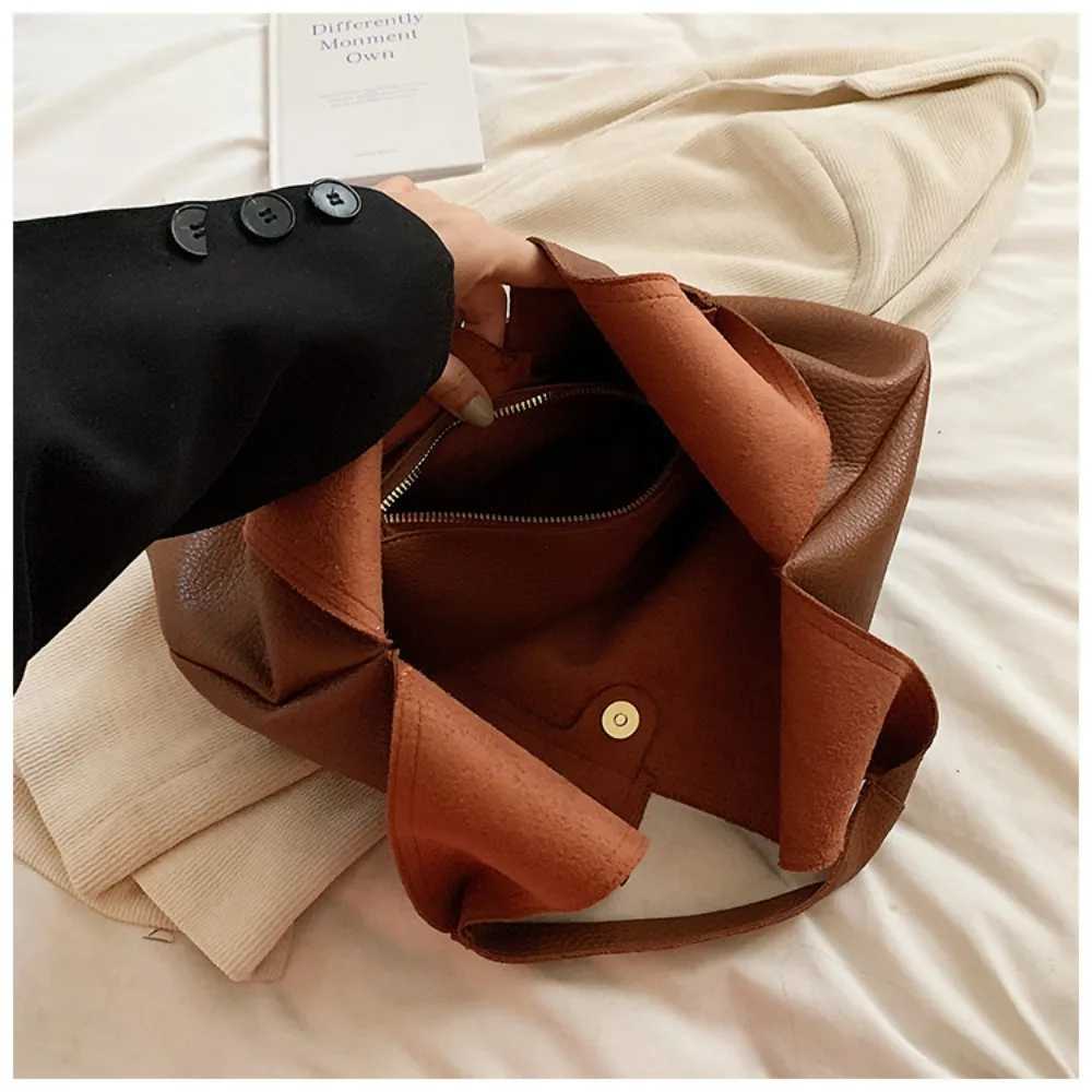 Lychee Pattern 2-IN-1 Shoulder Bag Set for Women Soft PU Leather Large Capacity Shopper Totes 2025 Latest Winter Handbags Bag XJ250610