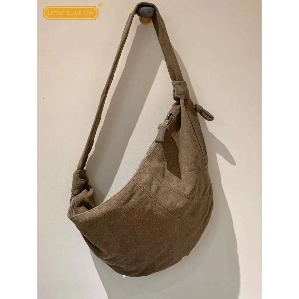 Spring Summer Retro New Women Office Versatile Casual Large Capacity Canvas Bag Ladies Designer Single Shoulder Messenger Bags