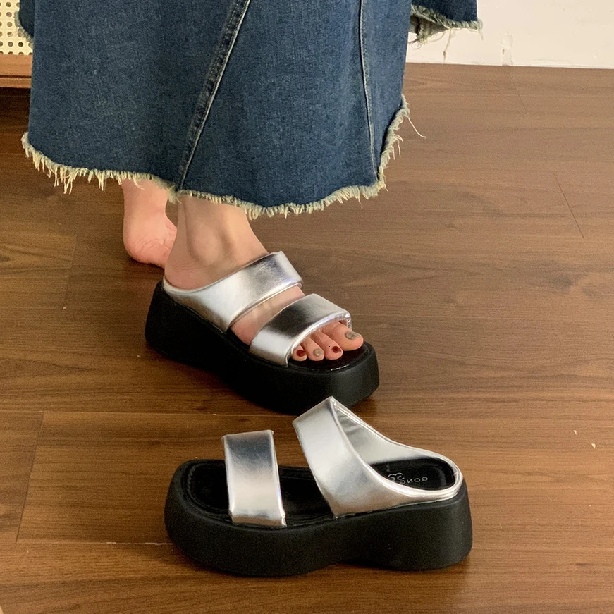 Slippers Women Summer Slides On A Wedge Female Shoes Platform House Slippers Platform Shoes Slides Slipers Women On A Wedge 250609