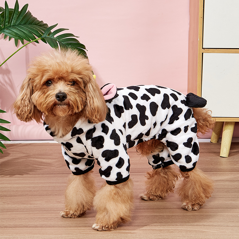 Adorable Pet Embroidery Cow Outfit for Transformative Play