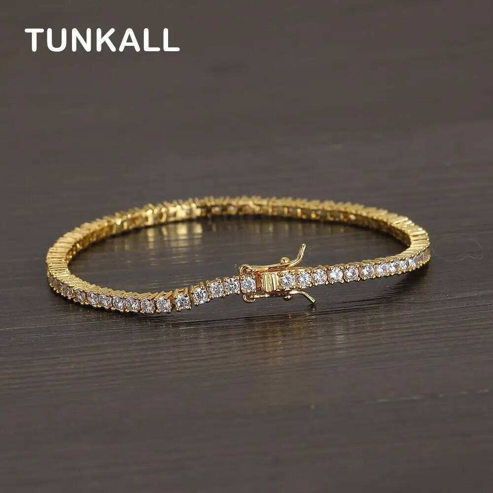 2.5mm CZ Bling Jewelry Brass Men And Women Tennis Bracelet For party Gift BB222