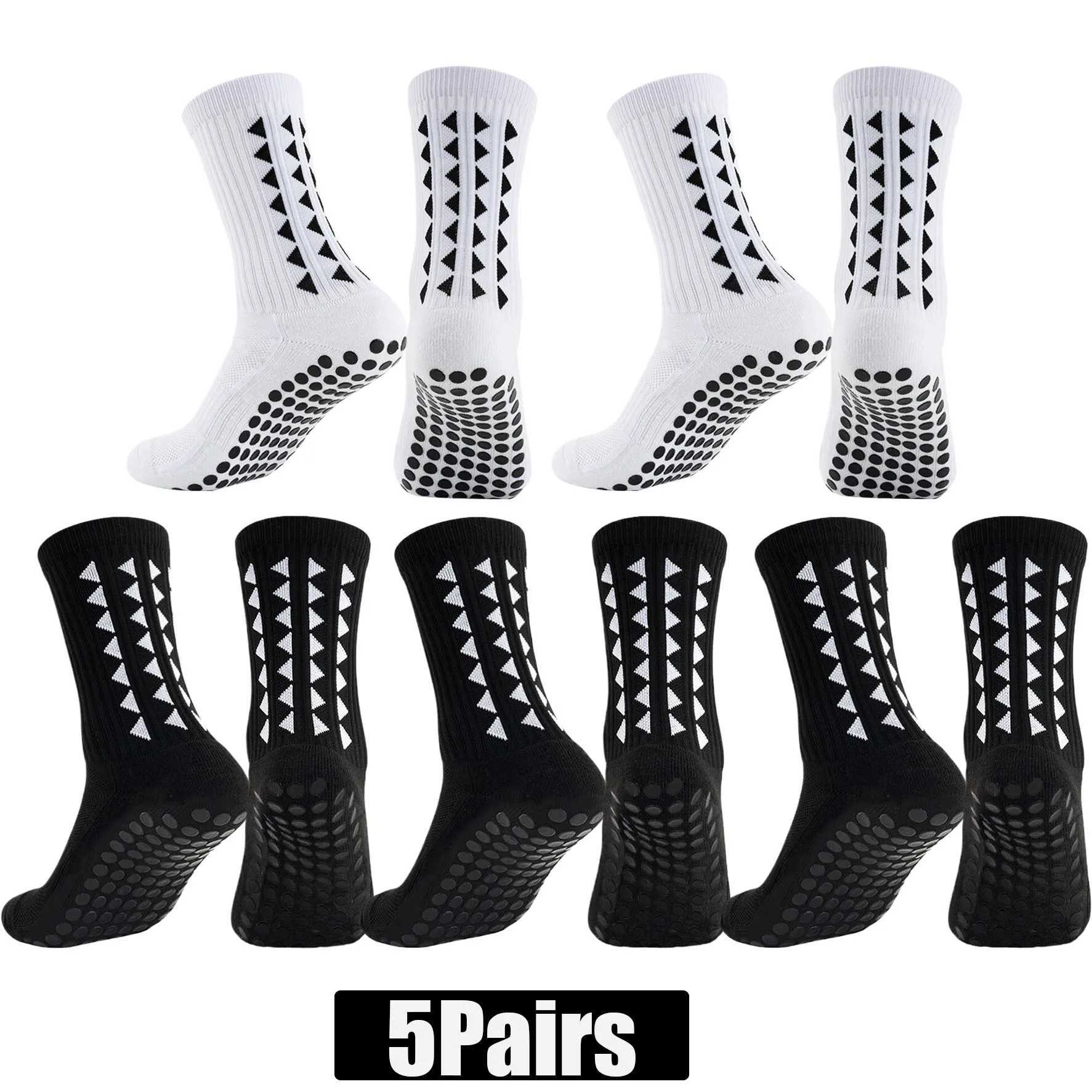 5Pairs Men Women Anti Slip Grip SOCKS for Men Women Basketball Baseball Soccer Z250610