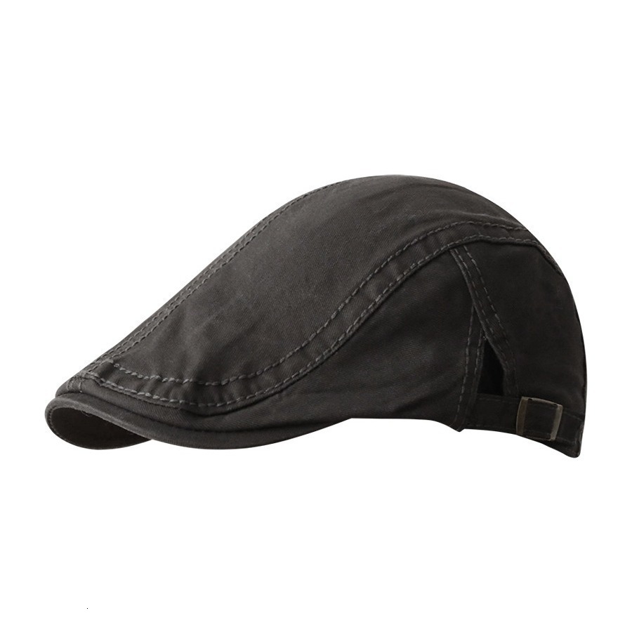Forward Hat Solid Color British Style Newsboy Hat Women Simple Versatile Literary Beret Mens Baseball Cap 250313
