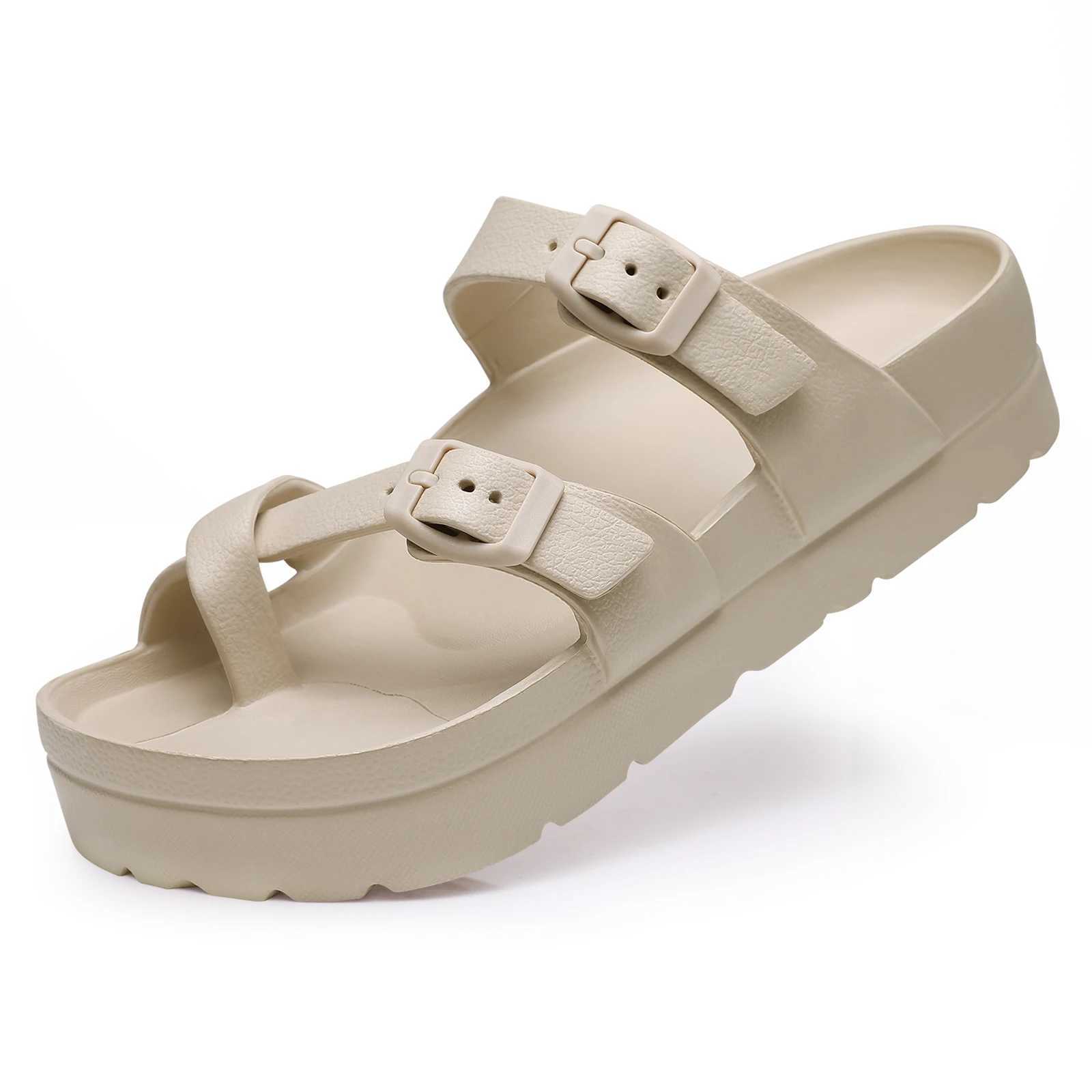 Crar Fi Platform Sandals Women EVA Insole with Arch Support Adjustable Buckle Slippers Female Outdoor Beach Slides XJ250610