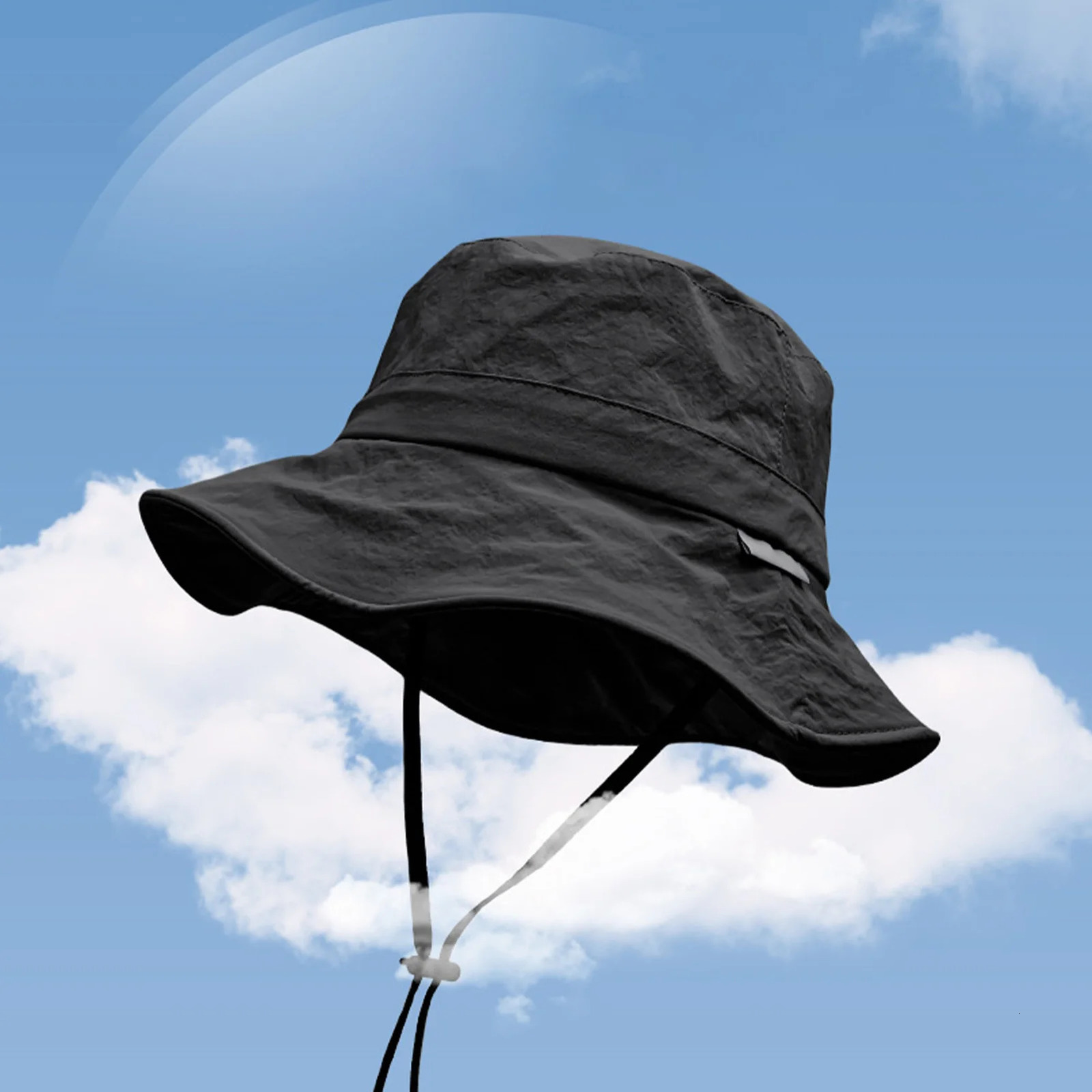 Classic Wide Brim Bucket Hat Drawstring Outdoor Breathable Summer Hats for Friend Family Neighbors Gift MIAO-US 250610