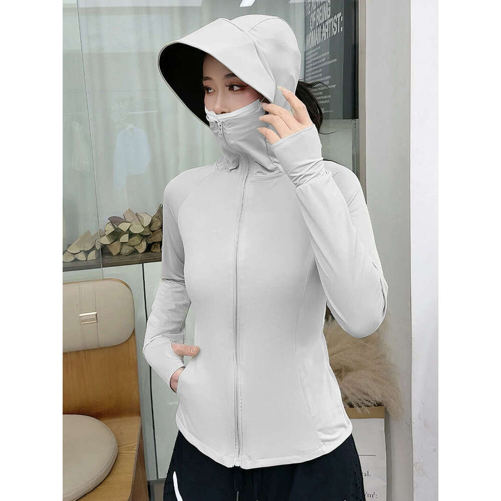 Designer Clothing 2025 Ice Silk Jacket For Women, Cool And Breathable Summer 2025 New Style, UV With Black Coated Brim, Slim Fit Sun Protection Coat