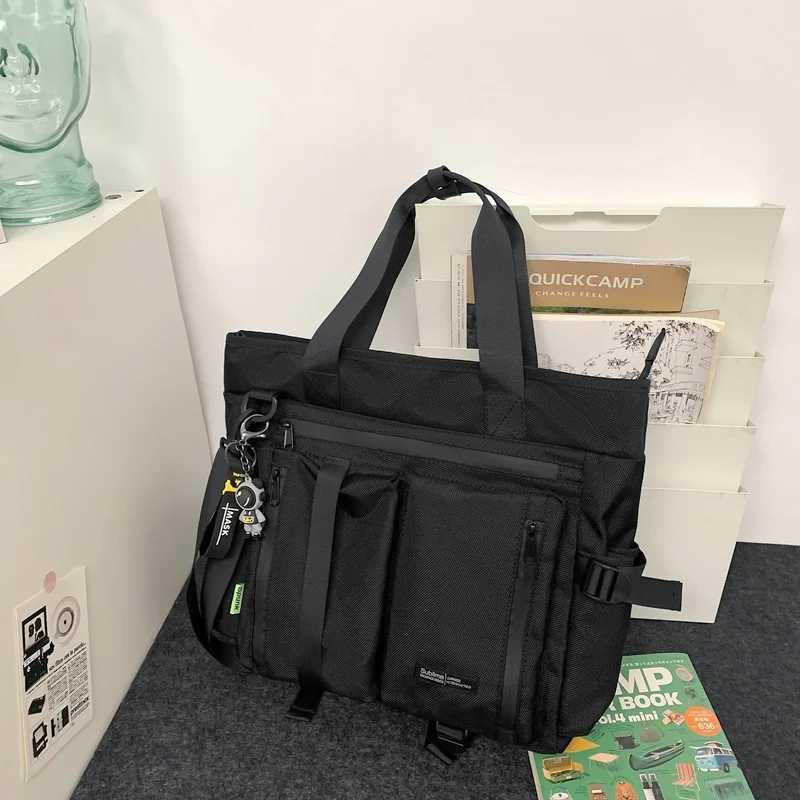 Trendy brand tooling messenger bag large capacity Japanese shoulder bag mens multi-functional commuter computer bag sports hand W250610