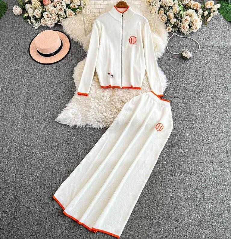 NEW Womens Two Piece Dress Knitted suit brand Knitted Casual Suit Sweater pants 2 Piece Set designer Tracksuits