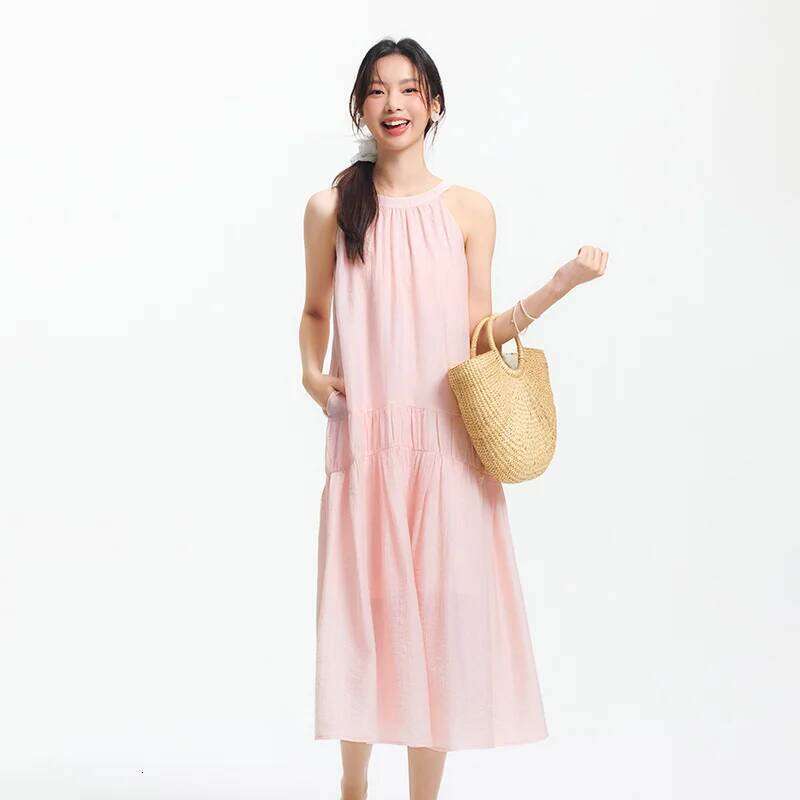 Semir Women Beach Vacation Halter Two-Way Long Dress 2025 New Summer Bowknot Design for Stylish and Romantic Outfits
