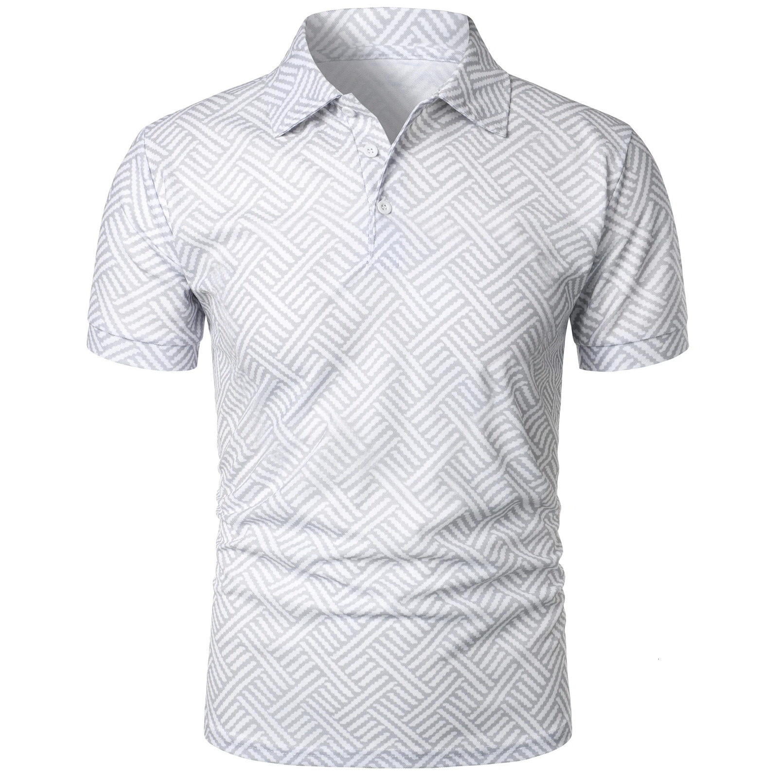 Mens summer fashion casual 3D printed Polo shirt lapel top shortsleeved 250610