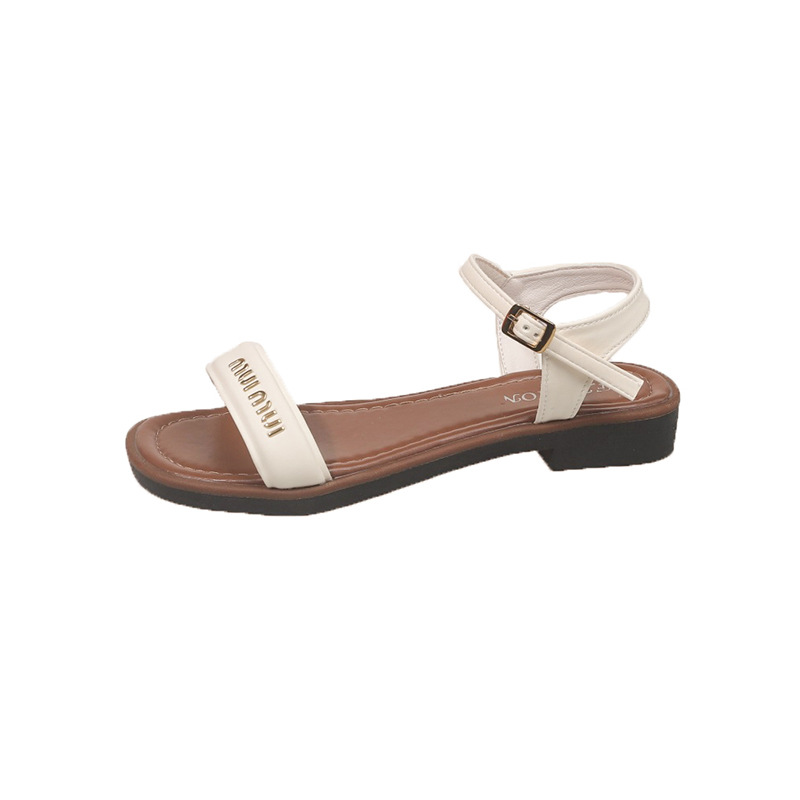 2025 minimalist design plus size 35-41 women's flat sandals summer new beach with skirt casual and comfortable open toe sandals