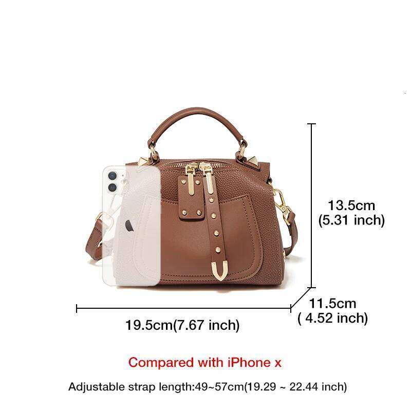 FOXER Stylish Gift For Momther Split Leather Messenger High Quality Lady Shoulder Crossbody Bag Retro Women's Medium Handbag
